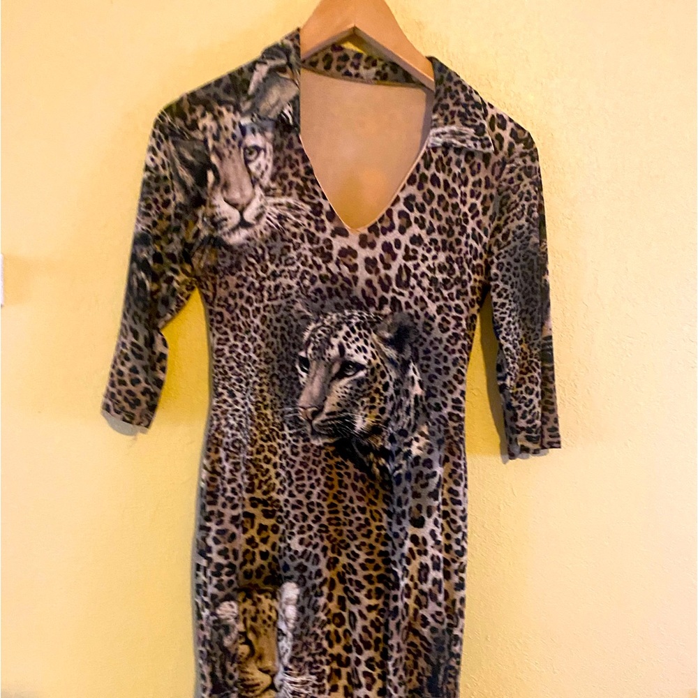 Animal print stretchy dress